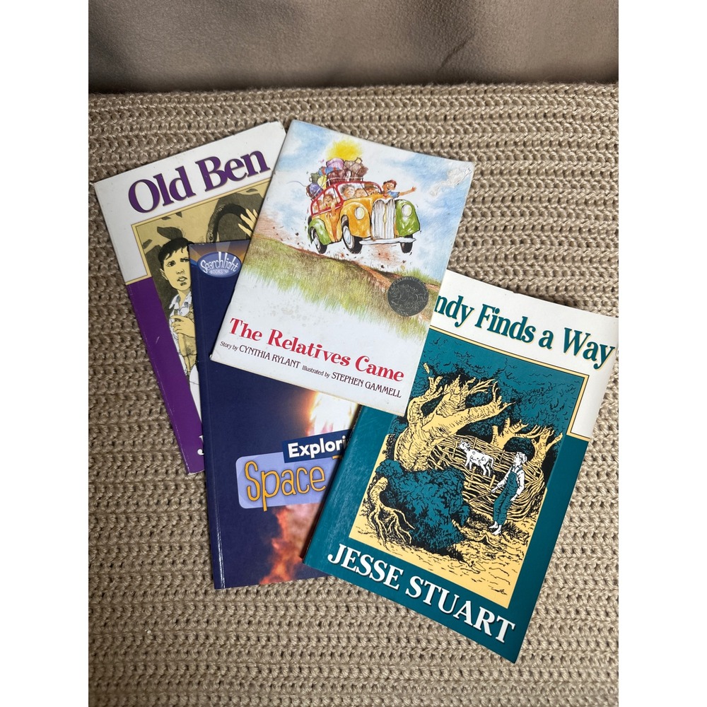 4th Grade Childrens Book Bundle The Relatives Came Space Travel Jesse Stuart
